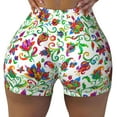 thumbnail image 2 of Fotbe Paisley Shorts Sin Costuras – Shorts Deportivos de Cintura Alta para Mujer, Elásticos para Gimnasio, Yoga, Running o Ciclismo-Large, 2 of 8