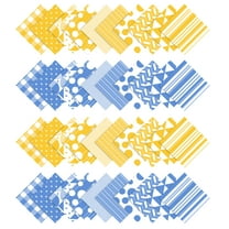 Soimoi Stripes Print Precut 5-inch Cotton Fabric Quilting Squares Charm Pack DIY Patchwork Sewing Craft-Yellow