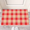 thumbnail image 4 of Rustic Charm Linen Buffalo Plaid Rug 30x17in - Colorful Indoor/Outdoor Check Rugs Non-Slip Washable Perfect for Layered Door Mats Front Porch Kitchen and Farmhouse Entryway, 4 of 6