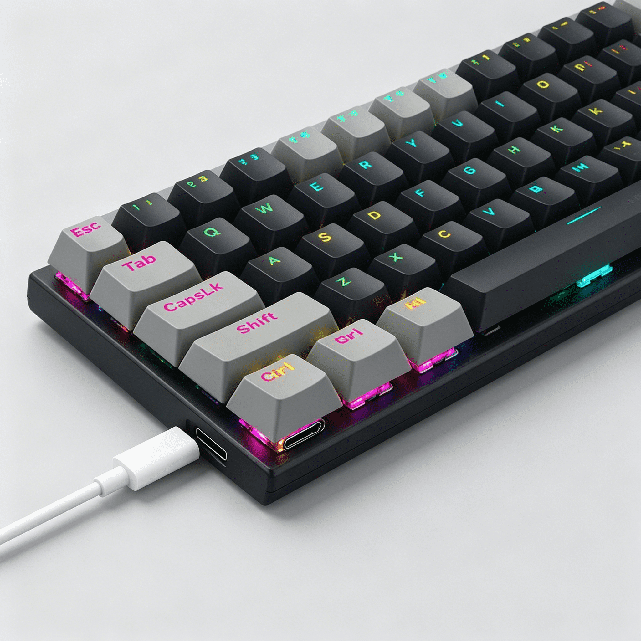 GJX 2026 New Mechanical Keyboard Precision Mechanical Switches 60% Keyboard Programmable Keys Quiet Operation Gaming Keyboard Style 5 for Gaming Office Typing Streaming Esports.