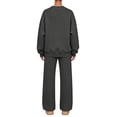 thumbnail image 5 of Women's Cute Sweat Sets Round Neck Sweatshirt and Pants Set, 2 Piece Sweat Suit with Pockets, Lounge Set for Fall Winter Black L, 5 of 5