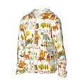 thumbnail image 2 of Kll Autumn Forest Animals Print Men'S Women’s Upf 50+ Sun Protection Outdoor Hoodie Jacket Long Sleeve Fishing Hiking Performance Shirt- X-Large, 2 of 8