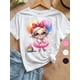 thumbnail image 1 of 1pc Girls Cotton T-Shirt - Cute Cartoon Graphic Print, Breathable Loose Fit Crew Neck Short Sleeve, Spring Summer Back to School Day Gift, Shirts for Girls, Playful Design, Comfortable Fit, 1 of 7