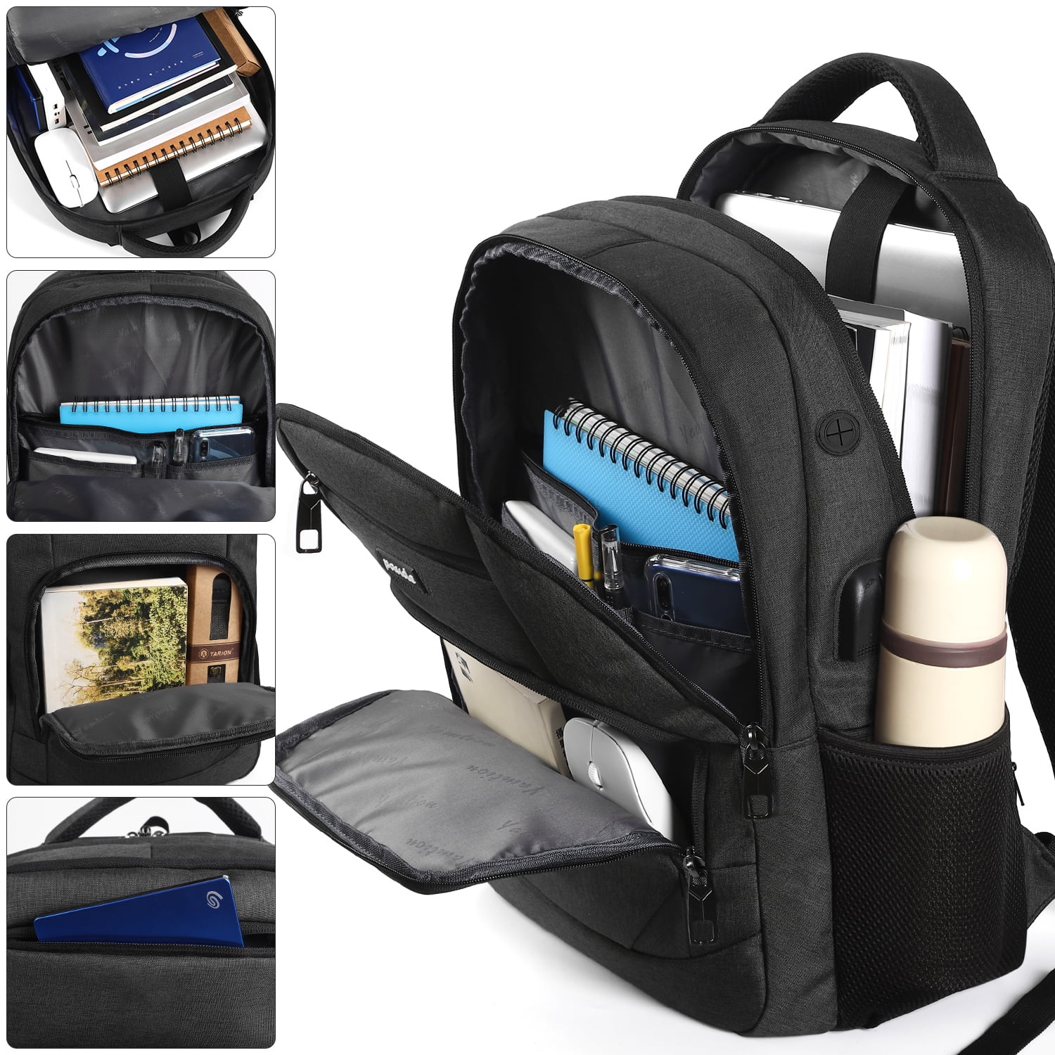 Backpack for Men and Women,School Backpack for Teens,15.6 inch Laptop Backpack with USB Charging port for Business College Travel
