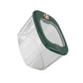 thumbnail image 1 of ZheElen ABS Restaurant Moisture-proof Rice Bucket Transparent Visible Time Keeping Timed Fresh Rice Bucket green 10kg, 1 of 6
