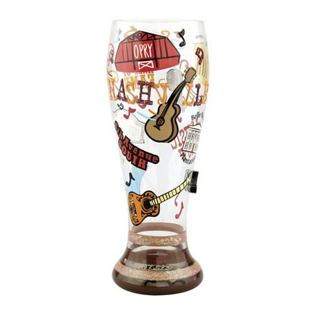 - Red Barrel Studio Elvis 'Nashville' Tall Hand Painted 24 oz. Pilsner Beer Glass
