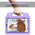 thumbnail image 4 of Kids Friendly Portable Tablet Case for iPad mini 7th Generation (A17 Pro) 2024 8.3" Case, EVA Foam Cute Pattern with Kickstand Cute Cartoon Shockproof PC Case for Apple iPad mini 2024 - Lightpurple, 4 of 8