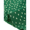 thumbnail image 6 of Unique Bargains Women's Polka Dots Tie Bow Peter Pan Collar Chiffon Blouse S Dark Green, 6 of 7