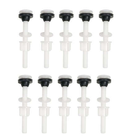 

10pcs Plastic Flush Toilet Water Tank Push Buttons Rods Connector (80mm)