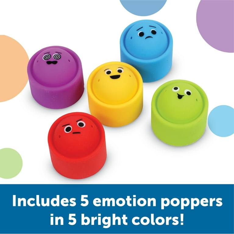 Learning Resources Rainbow Emotions Fidget Poppers, Set of 5 photo 3