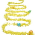 thumbnail image 4 of Northlight 25' x 1.25" Unlit Yellow Glittered Easter Egg Spring Tinsel Garland, 4 of 6