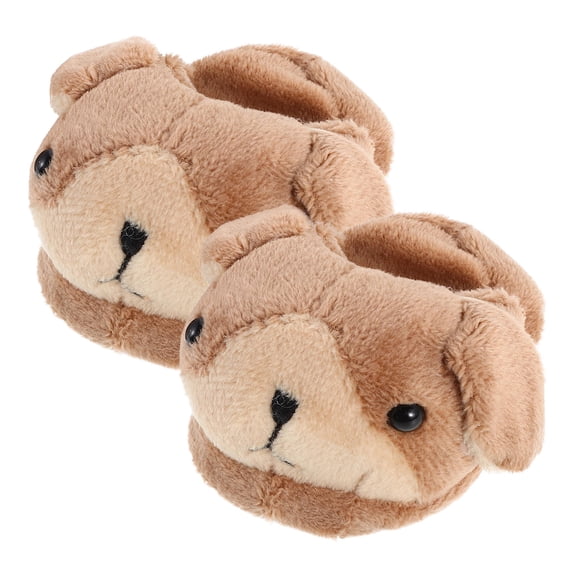 LOLIPPYY 1 Pair Plush Light Brown Warm Doll Shoes Soft Cozy Footwear Stylish Accessory for Doll Collectors
