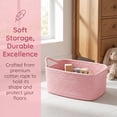 thumbnail image 2 of Woven Basket with Gift Bags and Ribbons, Gift Basket Empty, Cotton Rope Storage Organizer, Toy Storage Bin with Handles, 13.5in×10in×6in, 1PC, 2 of 6