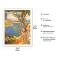 thumbnail image 2 of Côte d'Azur France - French Riviera - Vintage Travel Poster by David Dellepiane c.1947 - Fine Art Matte Paper Print (Unframed) 20x26in, 2 of 4