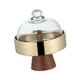 thumbnail image 5 of Soporte de madera para tartas, bandeja para tartas, cúpula de cristal transparente, plato multifuncional para , bandeja para servir para decor Oro, 5 of 9