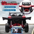 thumbnail image 6 of FINITO 24V 7Ah 2 Seater Ride on Car with Remote Control for Boys Girls, Four Wheeler Side by Side UTV w/ EVA Tires, 4WD/2WD, LED Lights, 4x125W Motors, Bluetooth,Red, 6 of 8