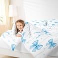 thumbnail image 3 of Erosebridal Kawaii Blue Stripes Bow Bedding Comforter Set 7-Piece for Teens,Kids Girls Cartoon Polka Dots King Bedding Sets,Luxury Bedroom Decor, 3 of 6