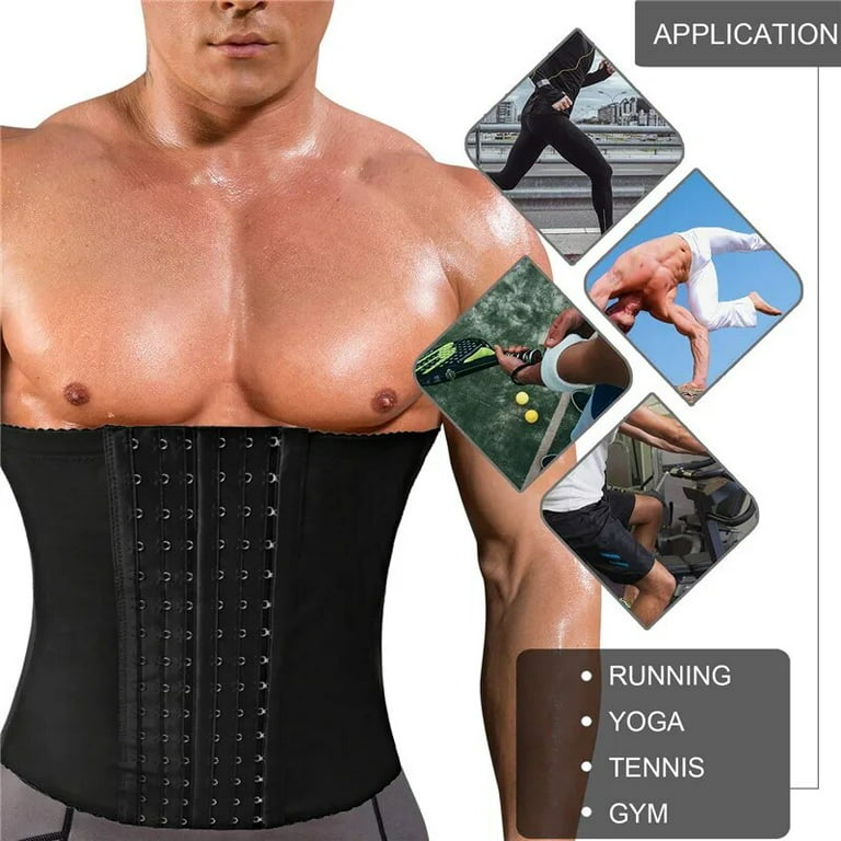Shapers Men Shapewear Waist Trainer Body Shaper Modeling Belt Fat Compression Strap with 6 Hooks Shapewear Cincher Girdle Corset Walmart
