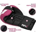 thumbnail image 2 of RDX Boxing Gloves Maya Hide Leather, Muay Thai Kickboxing MMA Sparring Training, Advanced TAKKA Closure, Max-Shock Padding, Punch Bags Speed Ball Focus Pads Workout, Men Women 10 12 14 16oz, 2 of 7