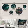thumbnail image 4 of Designart "Aurora Borealis Magical Northern Lights IV" Landscape Mountains Metal Wall Art Set of 5 Piece, 4 of 5