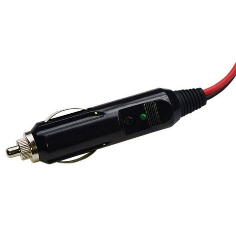 12 volt battery charger cigarette lighter 12 Volts Heavy Duty 15A Fuse Protection Male Plug Cigarette Lighter Adapter Power Supply Cord Charger with Green LED Light