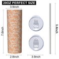 thumbnail image 3 of Camouflage 20 Oz Stainless Steel Skinny Tumbler – Vacuum Insulated Slim Travel Cup with Lid & Stainless Steel Straw, 360° Full Wrap Printed Tumbler for Home, Office & Outdoor Use, 3 of 6