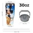 thumbnail image 2 of YIXIGGC30 Oz Mignon Dessin Animé Mickey Mouse Gobelet avec Couvercle à Paille Rabattable Poignée Supérieure, Tasse de Voyage en Acier Inoxydable Isolée sous Vide pour Voiture, Cadeau de Saint-Valentin Halloween Anniversaire Noël JU223-692, 2 of 8
