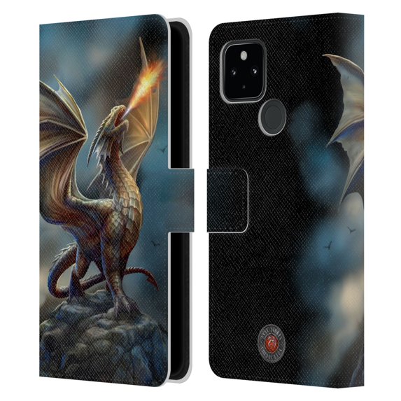 Head Case Designs Officially Licensed Anne Stokes Dragons Noble Leather Book Wallet Case Cover Compatible with Google Pixel 4a 5G