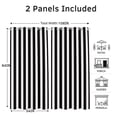 thumbnail image 2 of Bedliving Modern Black White Striped Cabana Grommet Light Filtering Outdoor Curtains, 54"x84" (2 Panels), 2 of 8