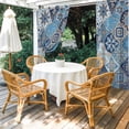 thumbnail image 4 of Outdoor Curtains for Patio Waterproof, Blue Boho Geometric Outdoor Privacy Panels Grommet, Ethnic Aztec Abstract Traditional Art Blackout Outside Curtains for Porch/Cabana 54"x95", 1 Panel, 4 of 8