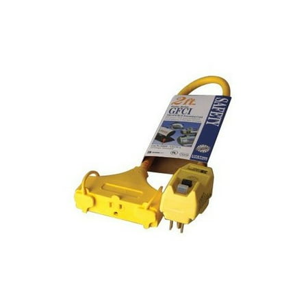 Coleman Cable Coleman Cable - Ground Fault Circuit Interrupters Right Angle Gfci Extension Cord: 172-02832 - 2' 12/3 sjeo gfci powerplug