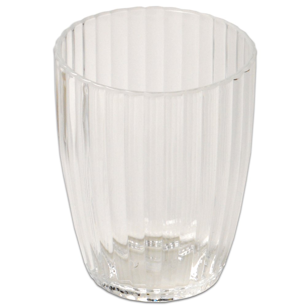 Waste Basket Super Clear Ribbed Acrylic Bath Accessory