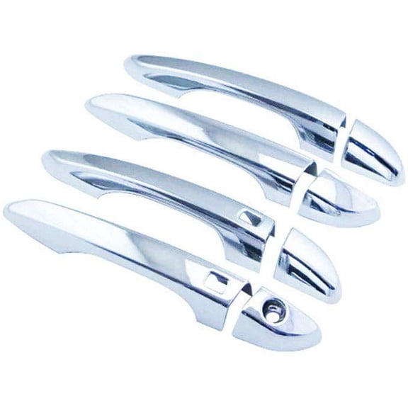 Triple Chrome Plated ABS 4 Door Handle Cover For 2016-2018 Hyundai Tucson with Smart Keyless Entry Cutout