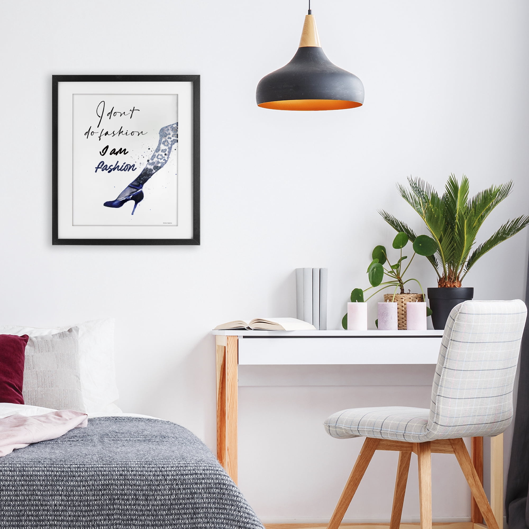 Stupell Industries Trendy I Am Fashion Black Framed Print Under Glass, design by Svetlana Aleynikova