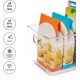 thumbnail image 5 of Juego de 3 contenedores organizadores para refrigerador, organizadores apilables para congelador, cocina, encimeras y gabinetes, plástico transparente, 5 of 5