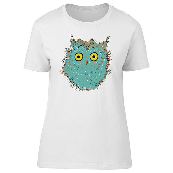 Abstract Blue Owl Tee Women's -Image by Shutterstock