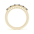 thumbnail image 2 of Angara Natural 0.3 Ct. Blue Sapphire with Diamond Non Eternity Wedding Band in 14K Yellow Gold for Women (Ring Size: 3), 2 of 10