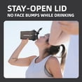 thumbnail image 5 of CREAWELLAY Paquete de 3 botellas cocteleras para mezclas de proteínas, botella pequeña coctelera de proteínas de 17 oz con asa, vasos coctelera de gimnasio con bola de mezcla para preentrenamiento, si, 5 of 5
