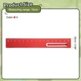 thumbnail image 2 of Uxcell 2pcs Straight Ruler 15cm Metric Metal Aluminum Alloy Measuring Bookmark Clip Ruler Scale Tool for Measure Study Reading Classroom Office, Red/Gold, 2 of 7