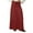 Wine #065, variant on Women Trendy Denim Maxi Skirt High Waist A-Line Frayed Hem Loose Long Jean Skirt Light Blue L