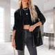 thumbnail image 4 of Chaqueta de terciopelo informal para mujer, abrigo de trabajo elegante y informal a la moda Kuymtek Negro T XXL para Mujer, 4 of 6