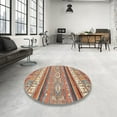 thumbnail image 3 of Ahgly Company Indoor Square Abstract Chestnut Red Abstract Area Rugs, 4' Square, 3 of 6