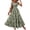 Moss, variant on Women's Vintage Floral Cap Sleeve Maxi Dress with Smocked Tiered Bodice and Stretch Fit 100% Polyester Soft Fabric