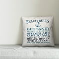 thumbnail image 2 of Creative Products Beach Rules 18x18 Indoor / Outdoor Pillow, 2 of 2