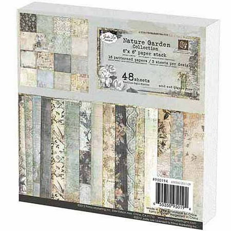 Prima Marketing Single-Sided Paper Pad 6"X6" 48/Pkg-Nature Garden, 16 Designs/3 Each