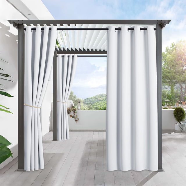 Cortinas para Exterior RYB HOME Opacas UV Impermeables Anchas 132 x Largas 228 cm