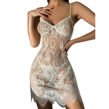 Adore Me Lingerie for Women Teddy Sensual Chemise Lace Mini Sexy Sleepwear Women Lingerie