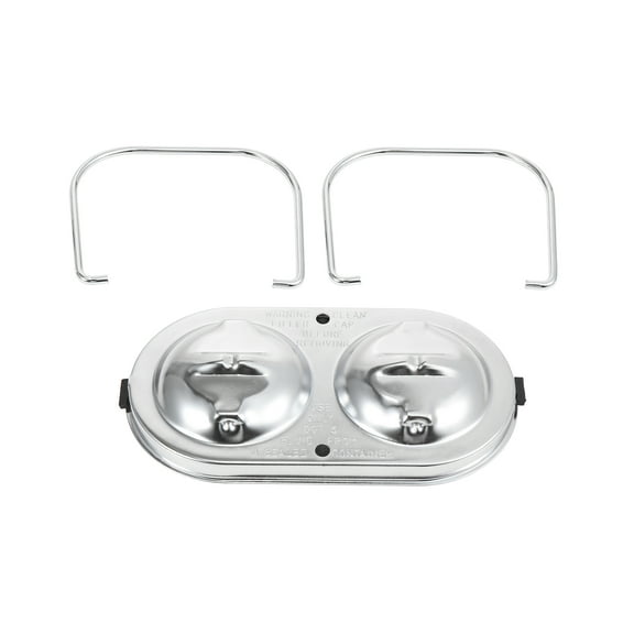 Vehicle Brake Master Cylinder Cover Chrome Kit with Bails and Seal Gasket for Chevrolet Corvette 1967-1977