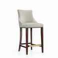thumbnail image 5 of Manhattan Comfort Shubert Barstool with Solid Wood Frame in Light Gray, 5 of 7