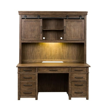 Sonoma Road Light Brown Credenza & Hutch